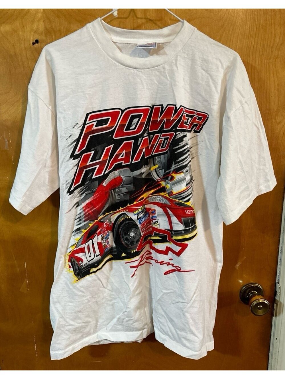 Vintage all sport events Chevy Racing Power Hand tshirt size xl